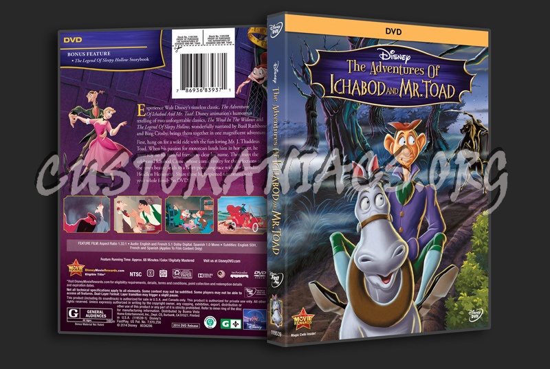 The Adventures of Ichabod and Mr Toad dvd cover