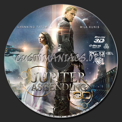 Jupiter Ascending (3D) blu-ray label