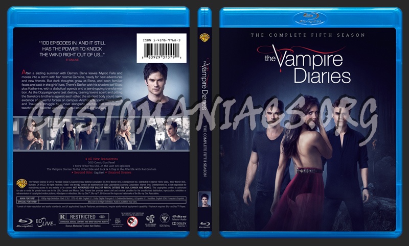 The Vampire Diaries - Season 5 blu-ray cover
