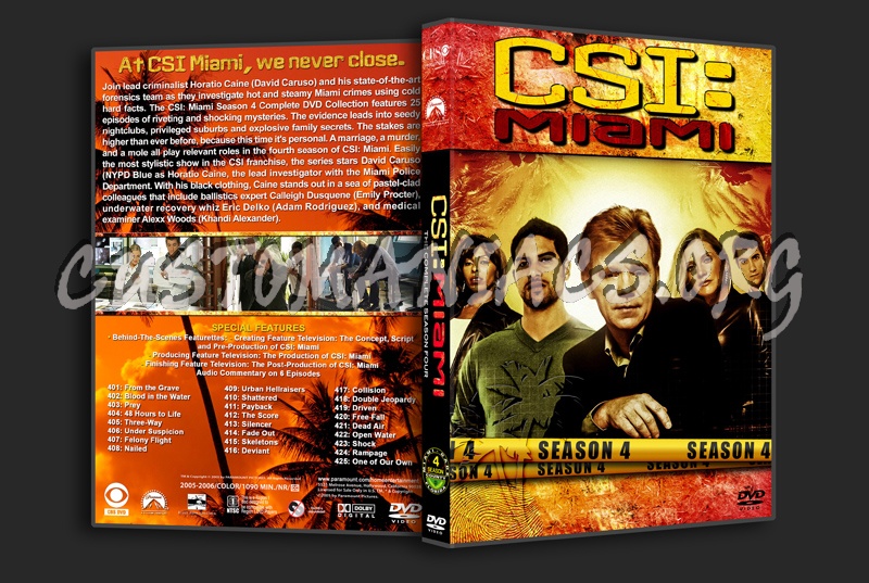CSI: Miami - Seasons 1-10 (3240x2175) dvd cover