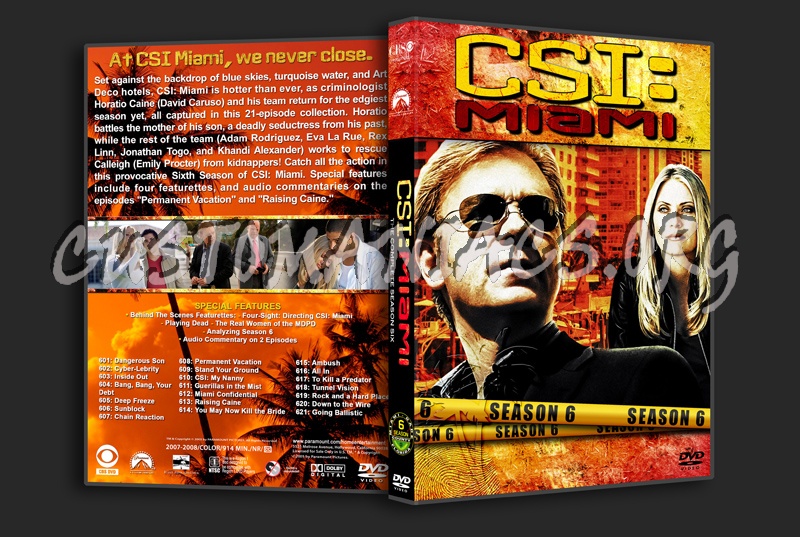 CSI: Miami - Seasons 1-10 (3240x2175) dvd cover