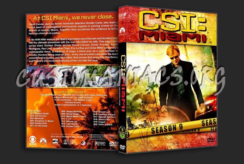 CSI: Miami - Seasons 1-10 (3240x2175) dvd cover