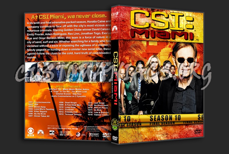 CSI: Miami - Seasons 1-10 (3240x2175) dvd cover