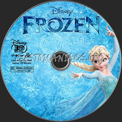 Frozen 2D & 3D blu-ray label