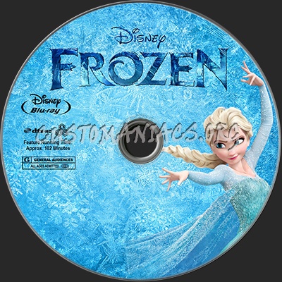 Frozen 2D & 3D blu-ray label