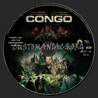 Congo blu-ray label - DVD Covers & Labels by Customaniacs, id 