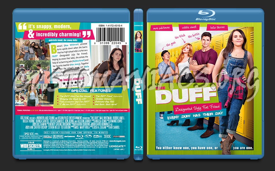 The DUFF blu-ray cover
