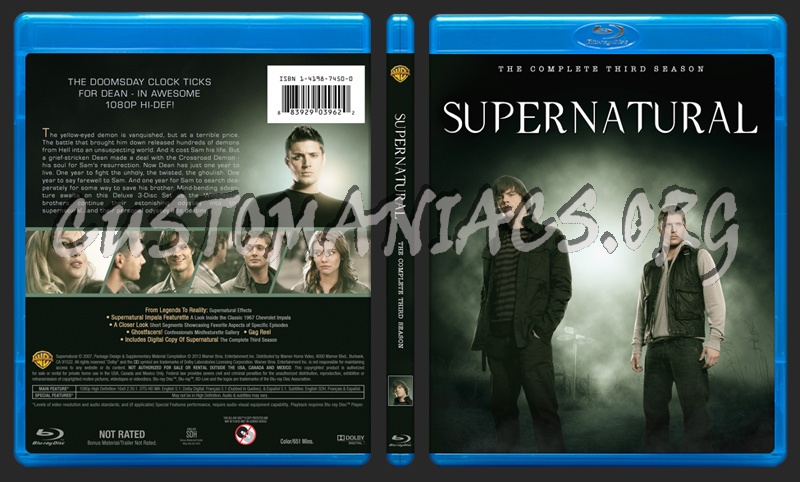 Supernatural - Season 3 blu-ray cover