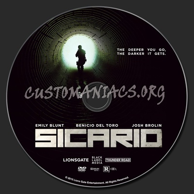 Sicario dvd label