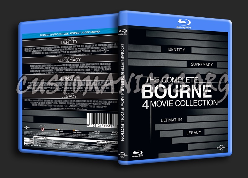 The Complete Bourne 4 Movie Collection blu-ray cover