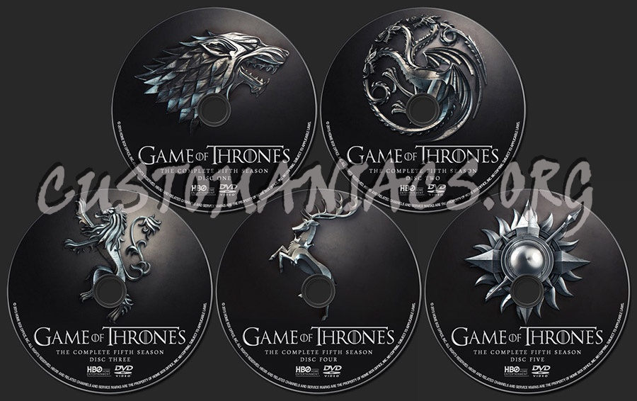 Game Of Thrones Season 5 dvd label