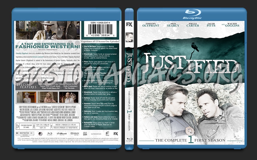 Justified Season 1 blu-ray cover