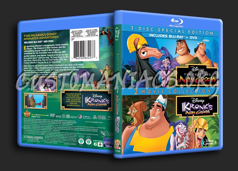 The Emperor's New Groove / Kronk's New Groove blu-ray cover