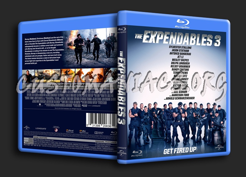 The Expendables 3 blu-ray cover