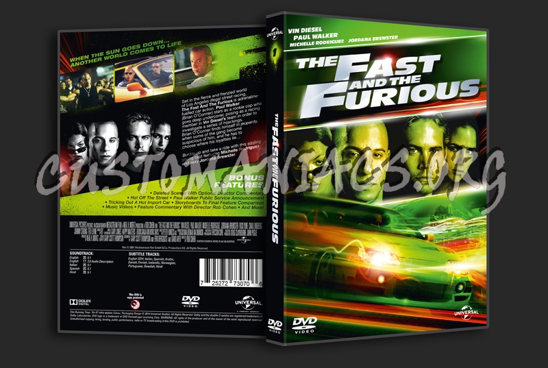 The Fast and the Furious dvd cover