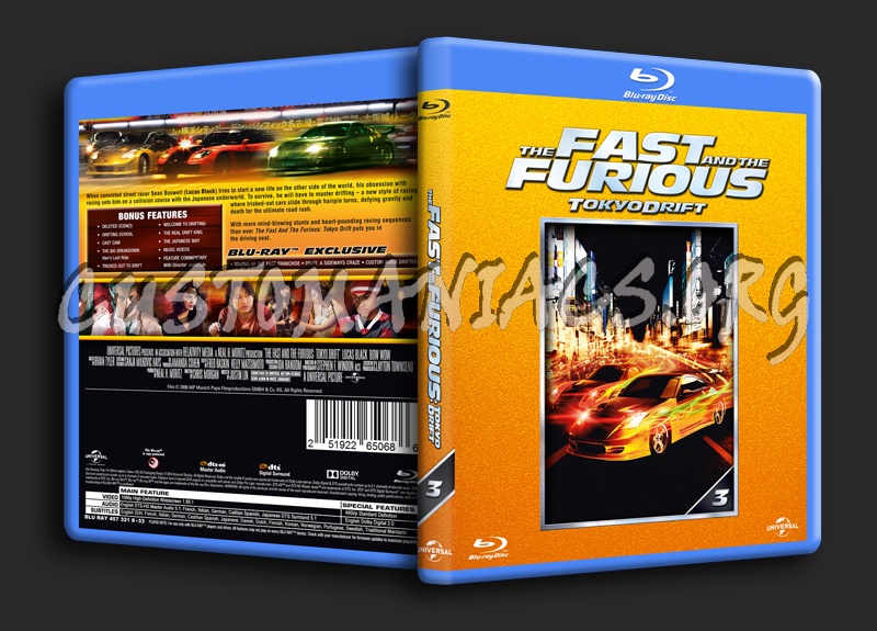 The Fast and the Furious Tokyo Drift blu-ray cover