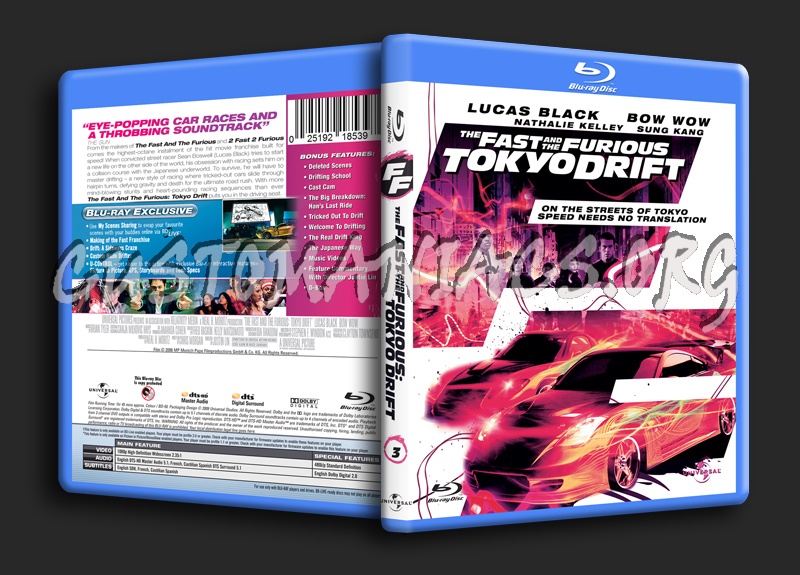 The Fast and the Furious Tokyo Drift blu-ray cover