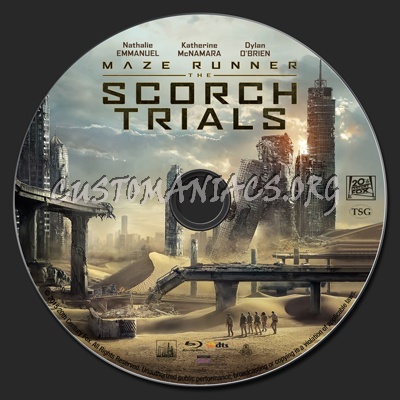 Maze Runner: The Scorch Trials blu-ray label