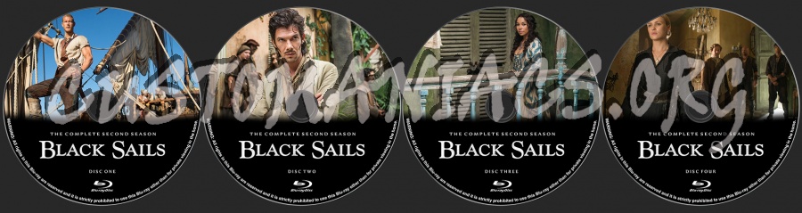 Black Sails Season 2 blu-ray label