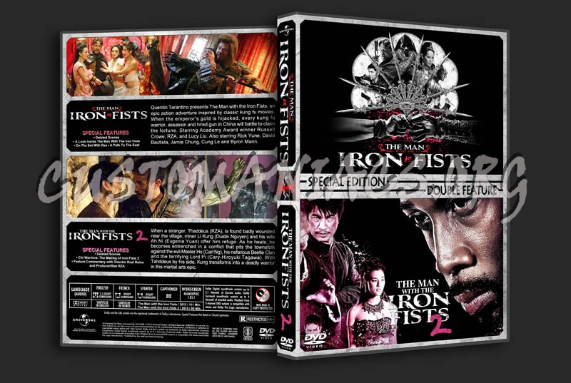 The Man with the Iron Fists Double Feature dvd cover