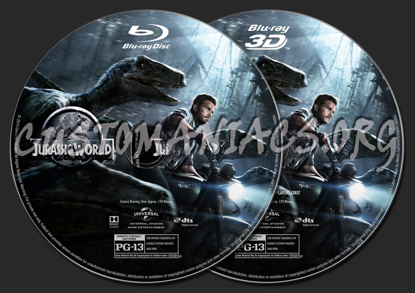 Jurassic World blu-ray label