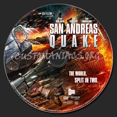 San Andreas Quake dvd label
