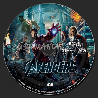 The Avengers dvd label