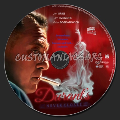 Durant's Never Closes dvd label