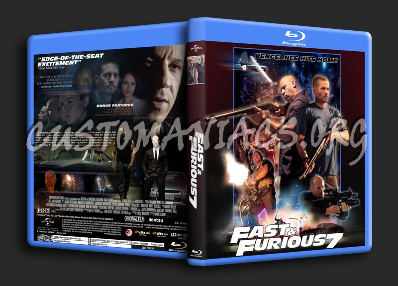 Furious 7 (aka Fast & Furious 7) dvd cover