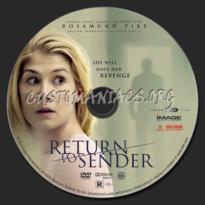 Return to Sender dvd label