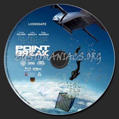 Point Break (2015) blu-ray label