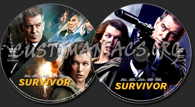 Survivor (2015) dvd label