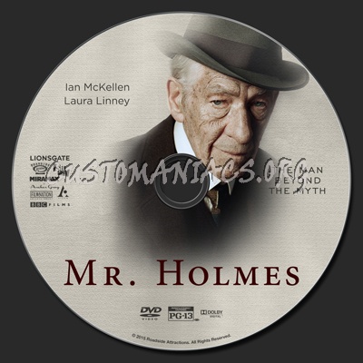 Mr. Holmes dvd label