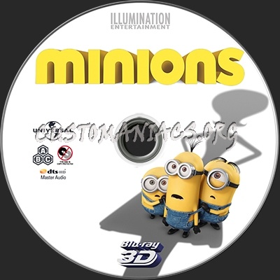 Minions 2D & 3D blu-ray label