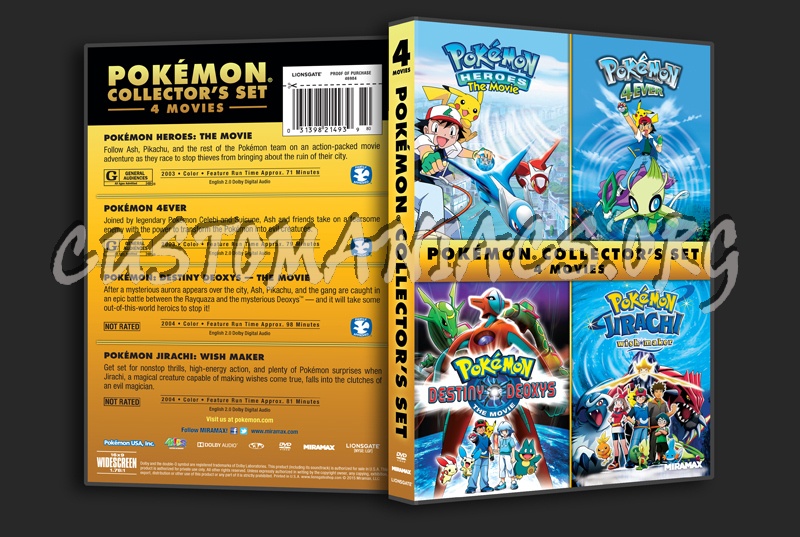 Pokemon Collector's Set 4 Movies dvd cover