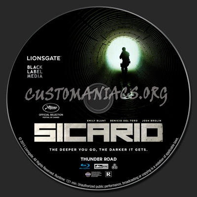 Sicario blu-ray label