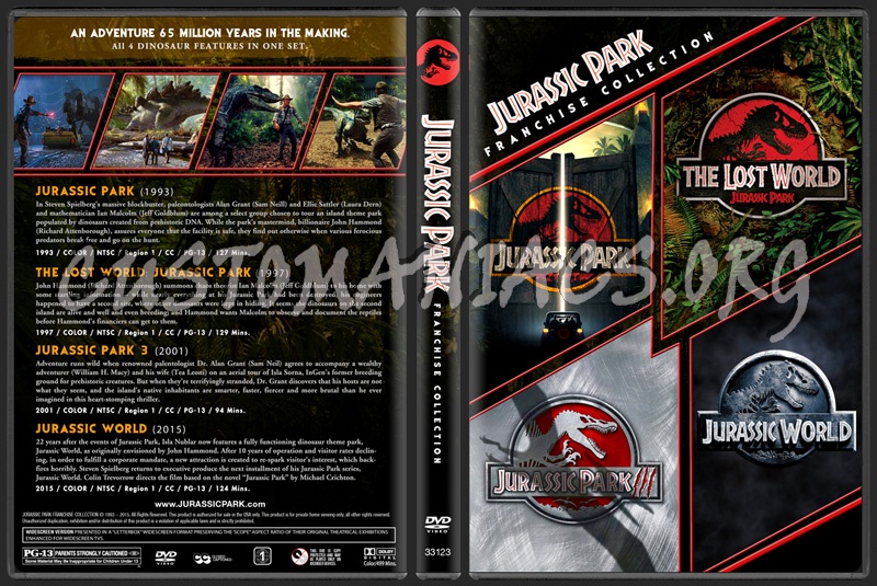 Jurassic Park Franchise Collection dvd cover