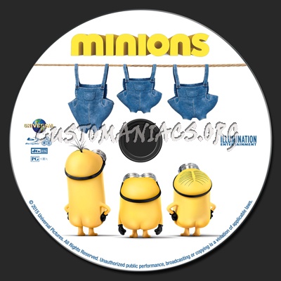 Minions blu-ray label