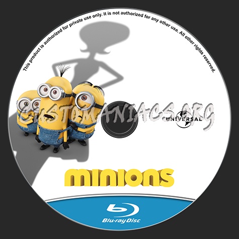 Minions (2015) blu-ray label
