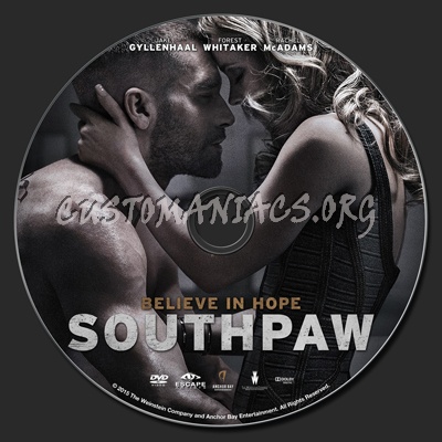 Southpaw (2015) dvd label