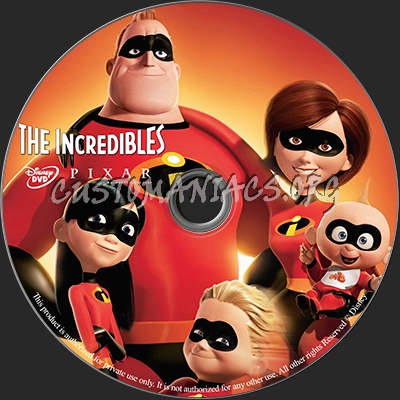 The Incredibles dvd label