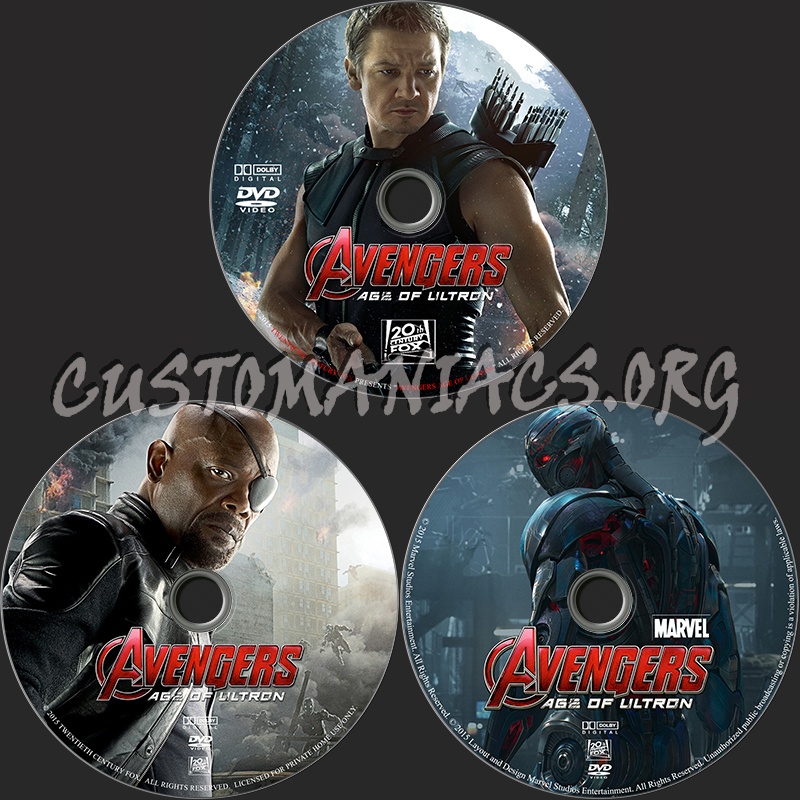 Avengers Age Of Ultron dvd label