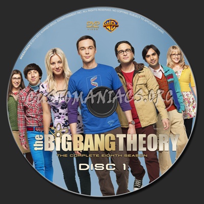 The Big Bang Theory Season 8 dvd label
