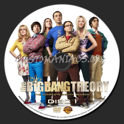 The Big Bang Theory Season 8 dvd label