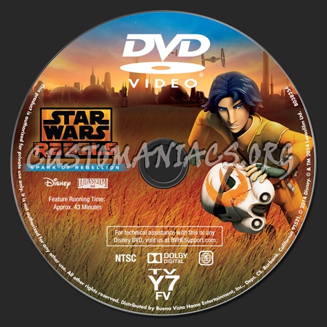 Star Wars Rebels Spark of Rebellion dvd label