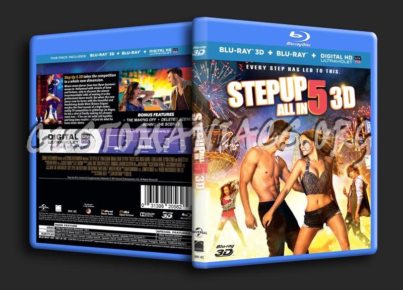 Step Up 5 All In 3D blu-ray cover