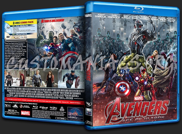 Avengers: Age Of Ultron blu-ray cover