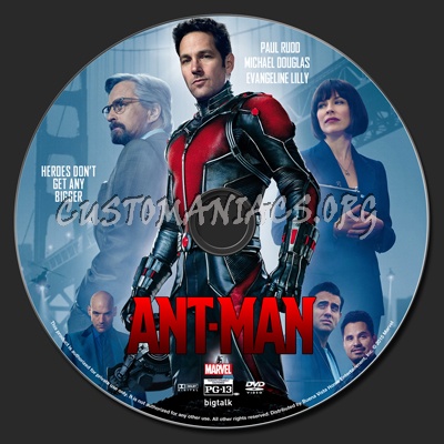 Ant-Man dvd label