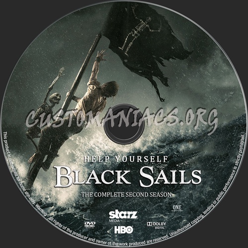 Black Sails Season 2 dvd label