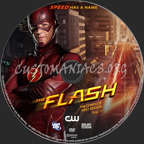 The Flash season 1 dvd label